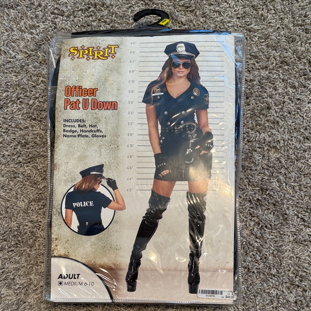Spirit Police Officer Costume with Black Accessories